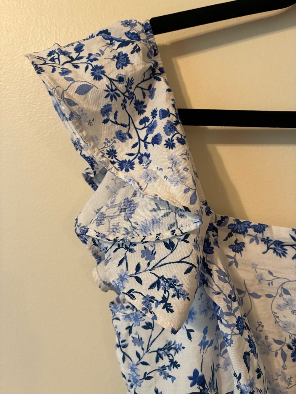 Mi Ami Ditsy Floral Mini Dress Ruffle Flutter Coquette Cottage Peasant Fairy S - Picture 11 of 13